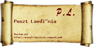 Peszt Lavínia névjegykártya
